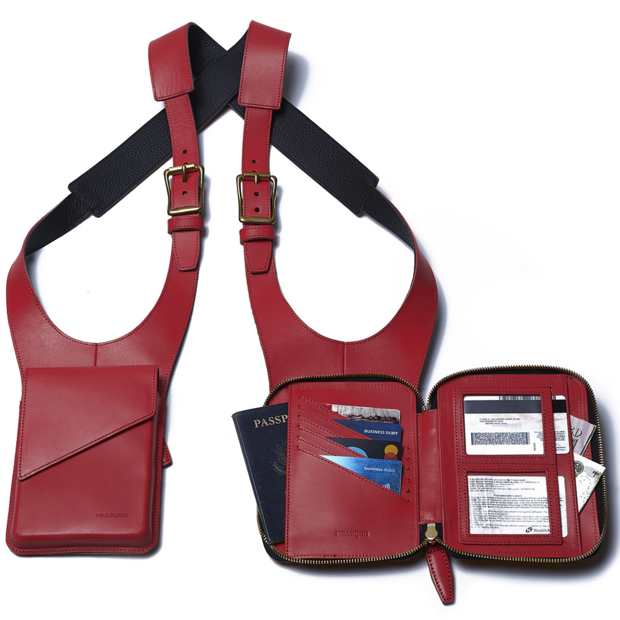 The Toast Deux Bordeaux by MBARQGO. A dual holster bag.