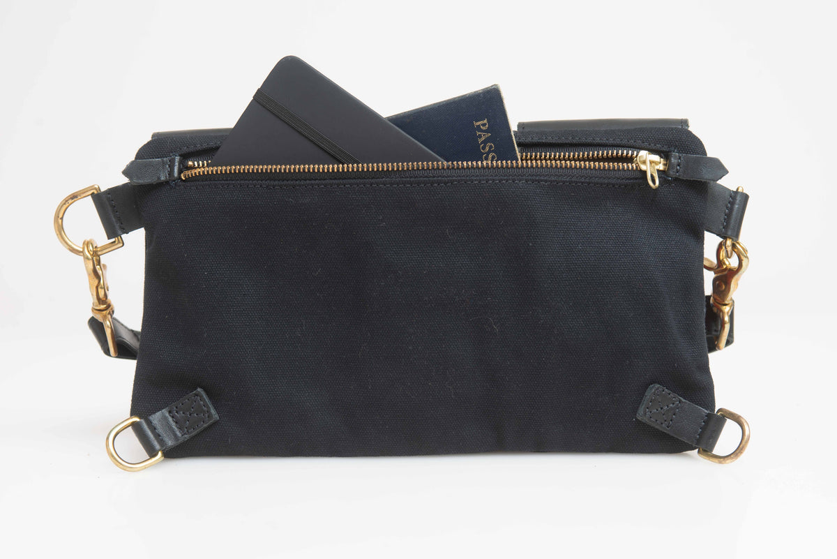 The Legionnaire Bandolier Vermilion Noir - Leather & Canvas
