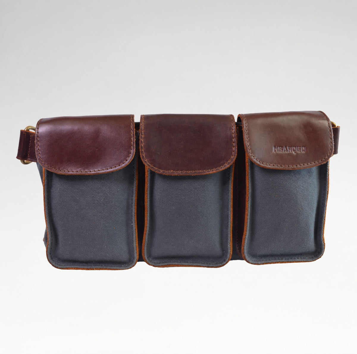 The Legionnaire Bandolier Mahogany & Ash - Leather & Canvas