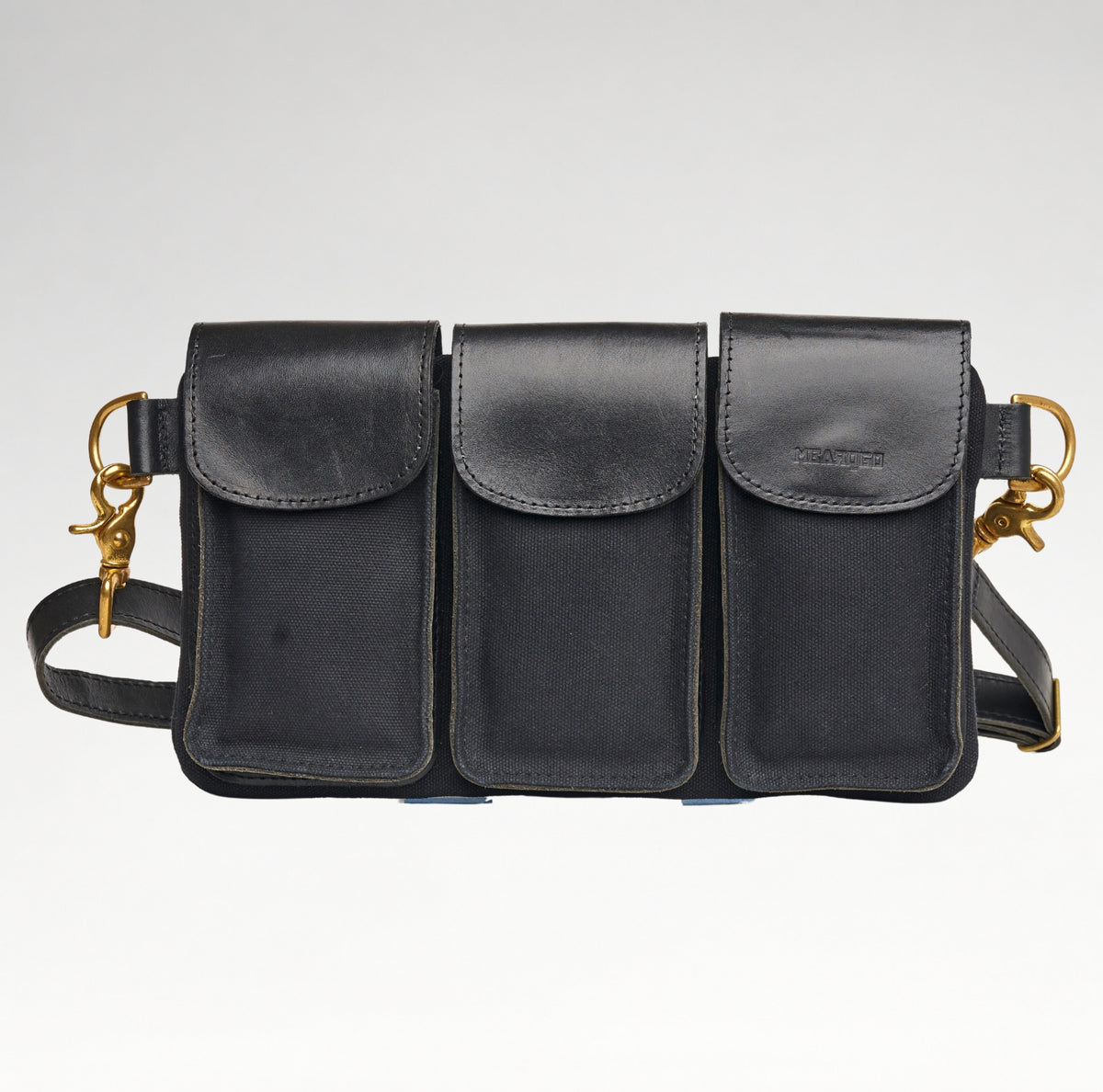 The Legionnaire Bandolier Noir - Leather & Canvas