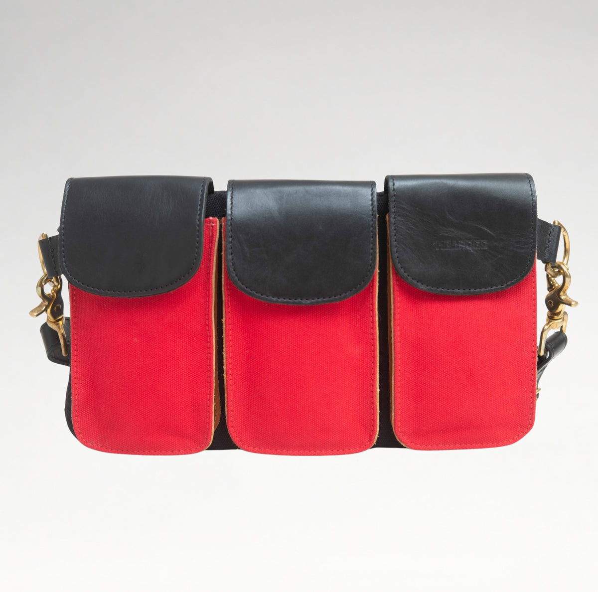 The Legionnaire Bandolier Vermilion Noir - Leather & Canvas