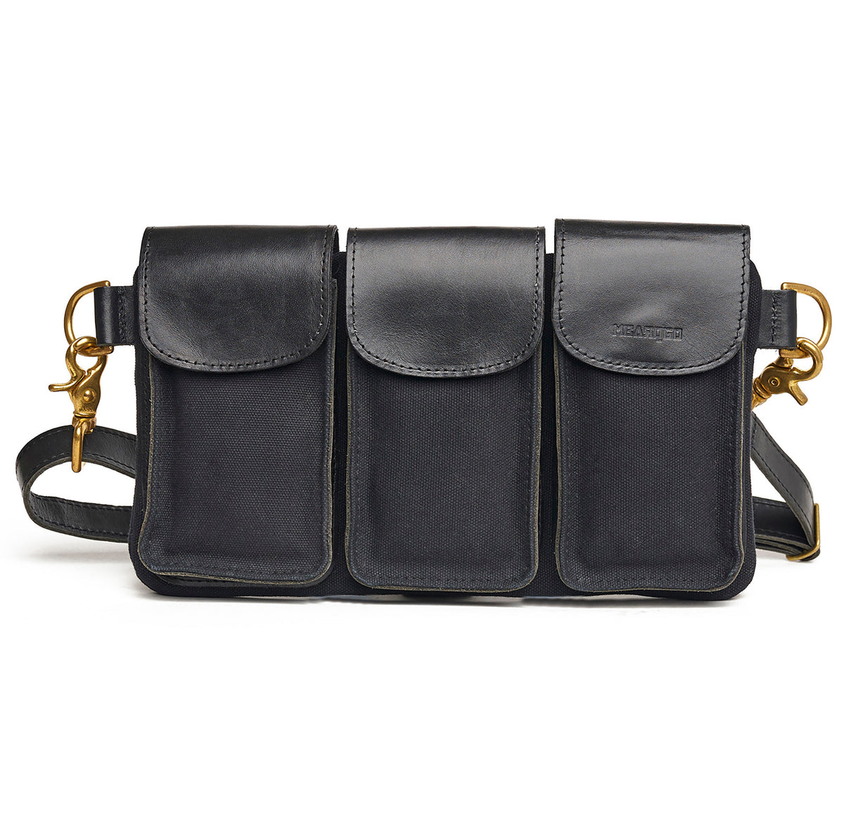 The Legionnaire Bandolier Noir - Leather & Canvas
