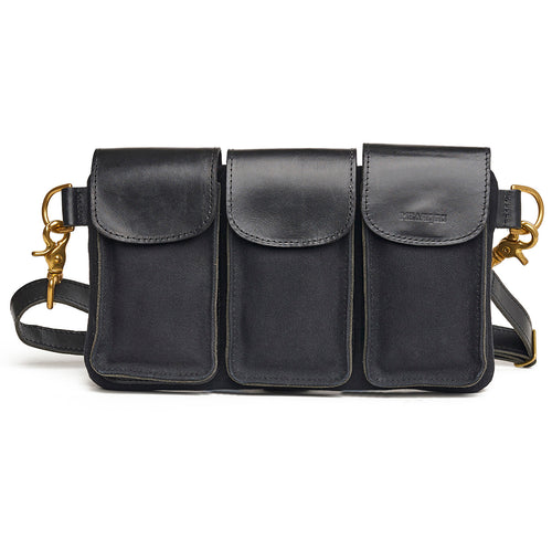 The Legionnaire Bandolier Noir - Leather & Canvas