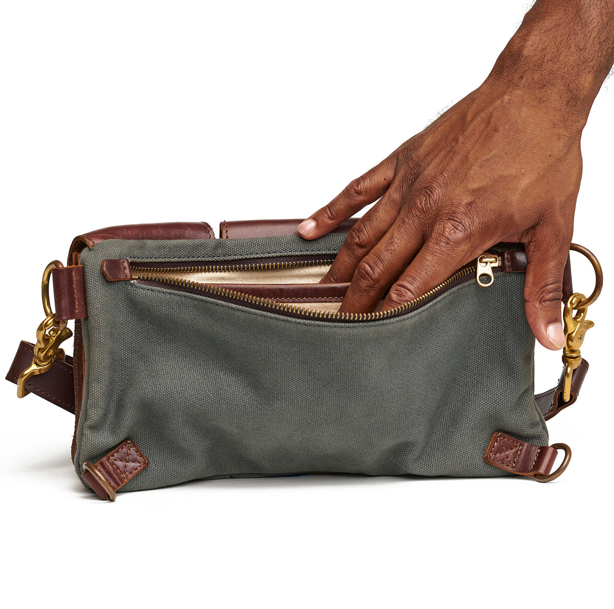 The Legionnaire Bandolier Mahogany & Ash - Leather & Canvas