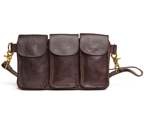 The Legionnaire Bandolier Chocolate - Full Leather