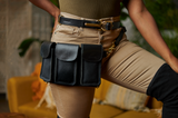 The Legionnaire Bandolier - Noir Leather & Canvas
